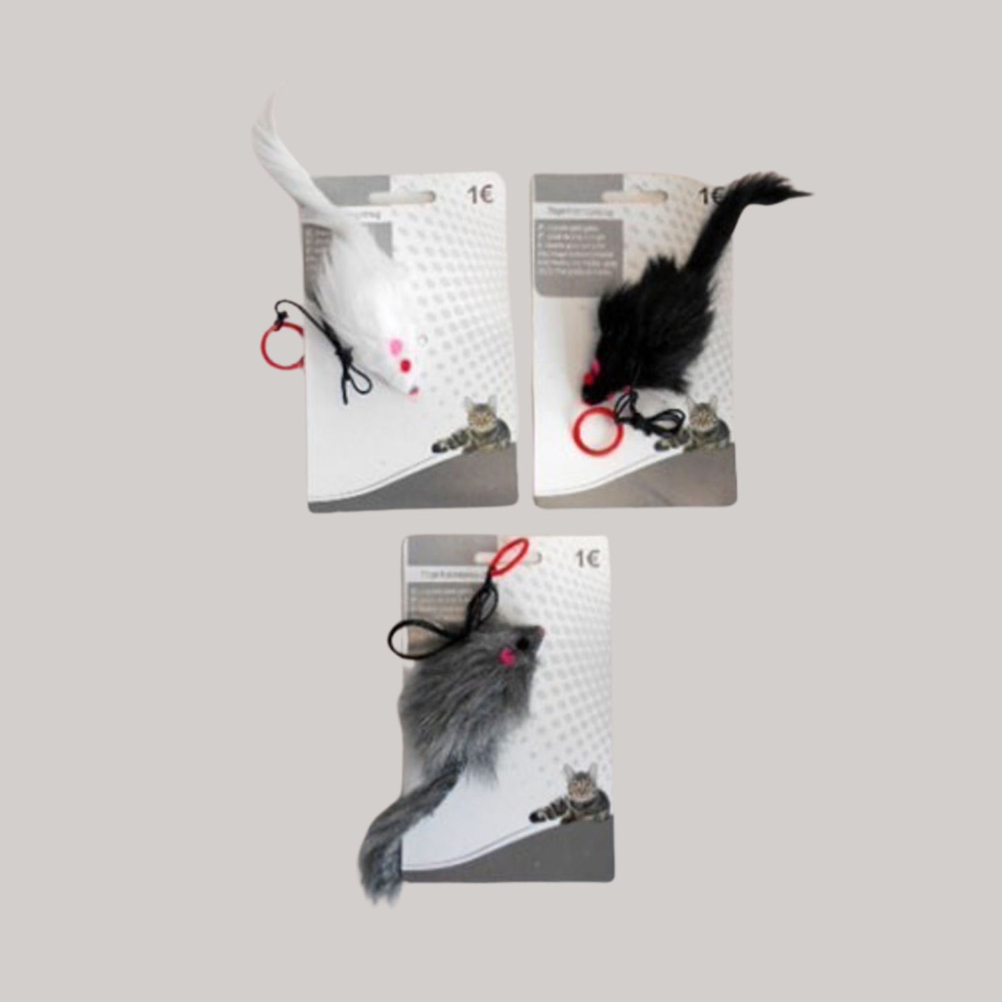 Cat Toy little mouse (set of 3)