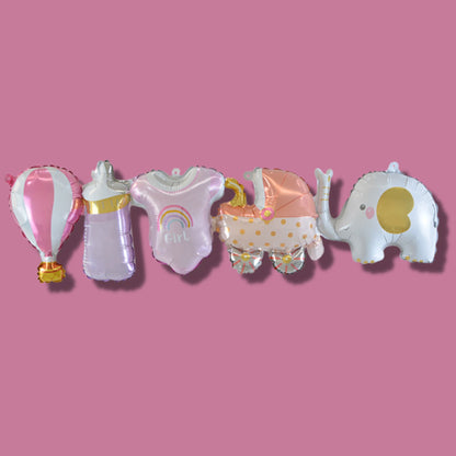 38 Inch pink Foil Balloon Garland