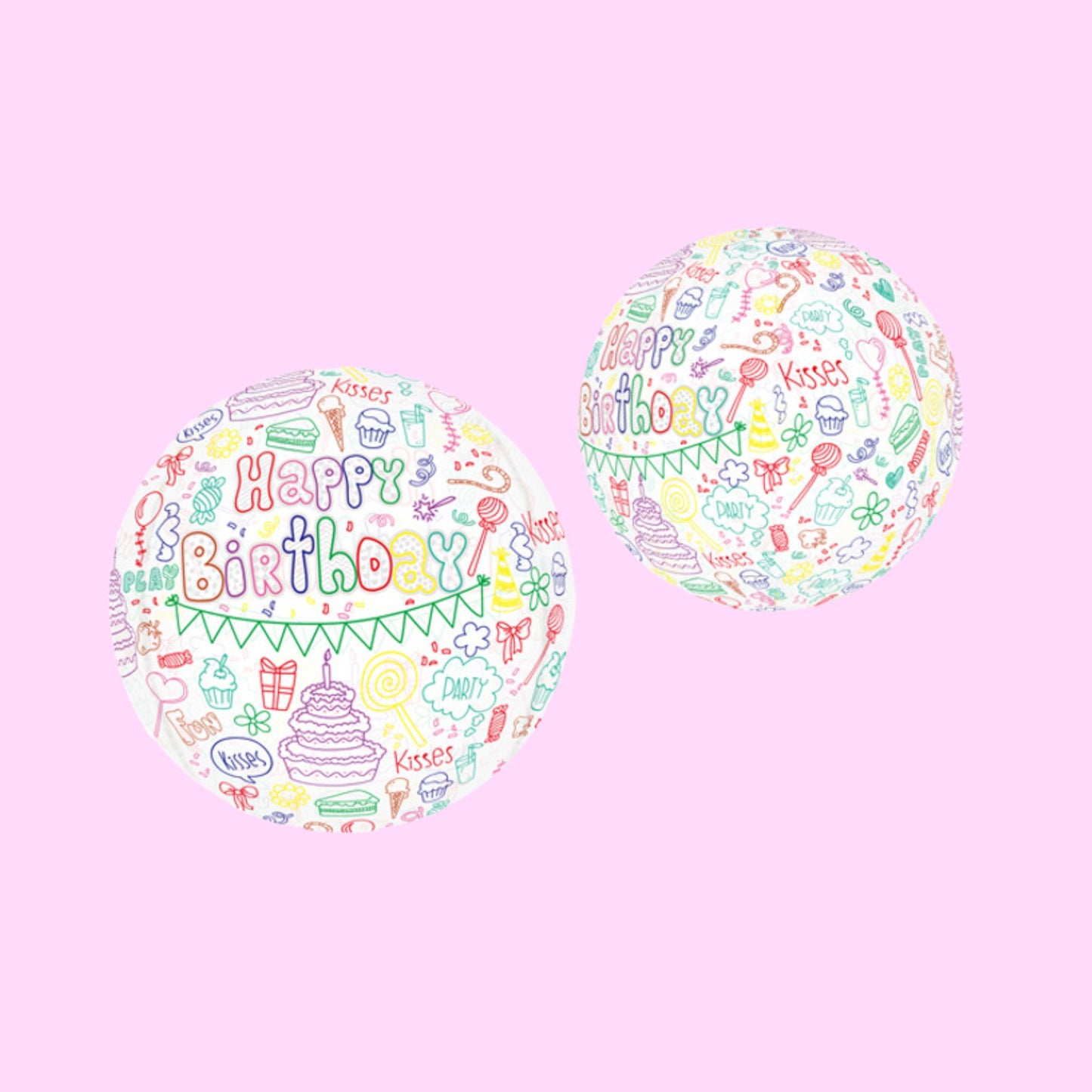 Birthday Kiss Clear Bubble Balloon