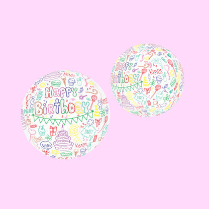 Birthday Kiss Clear Bubble Balloon