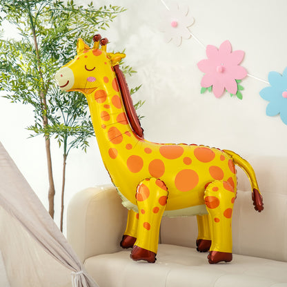 Giraffe Button Foil Balloon
