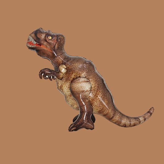 3D Giant T-Rex Dinosaur Button Foil Balloon - Air Only
