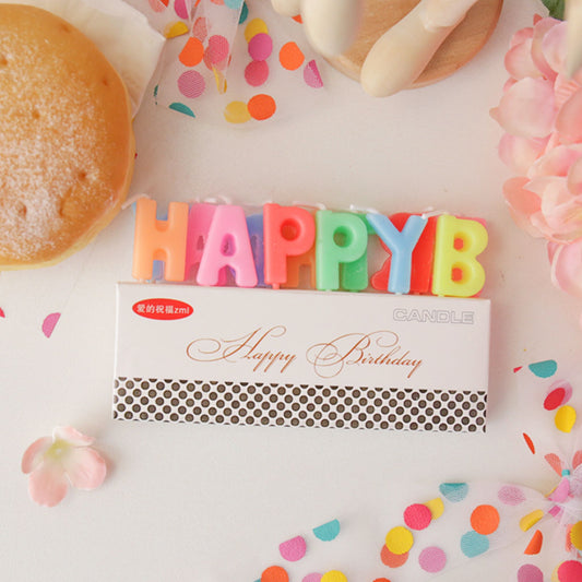 Colourful Happy Birthday Letter Candles