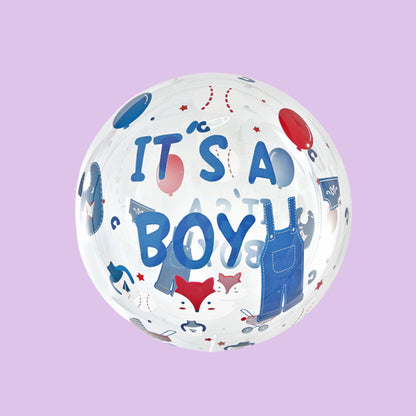18 inch Clear It's a boy bubble balloon