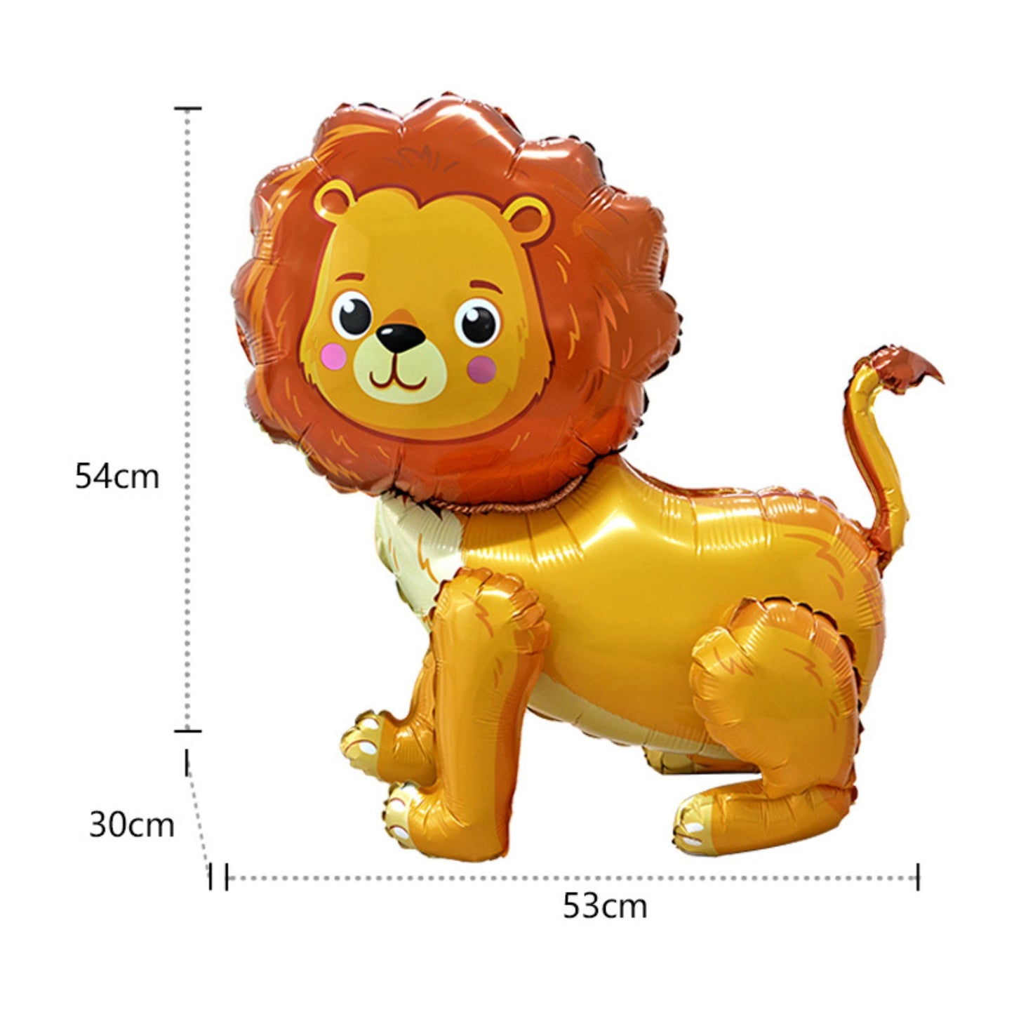 Lion Button Foil Balloon