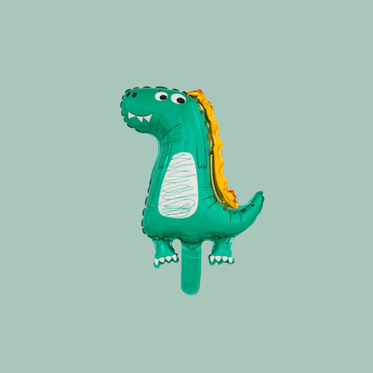 Mini Green Dino Foil Balloon
