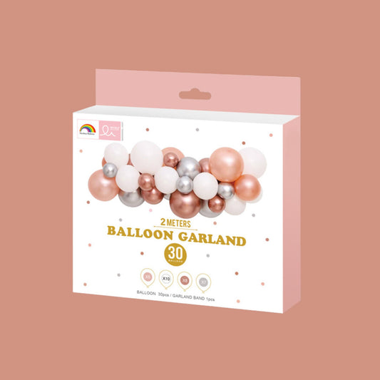 Rose Gold Latex Balloon Garland Kit (6 Packs)