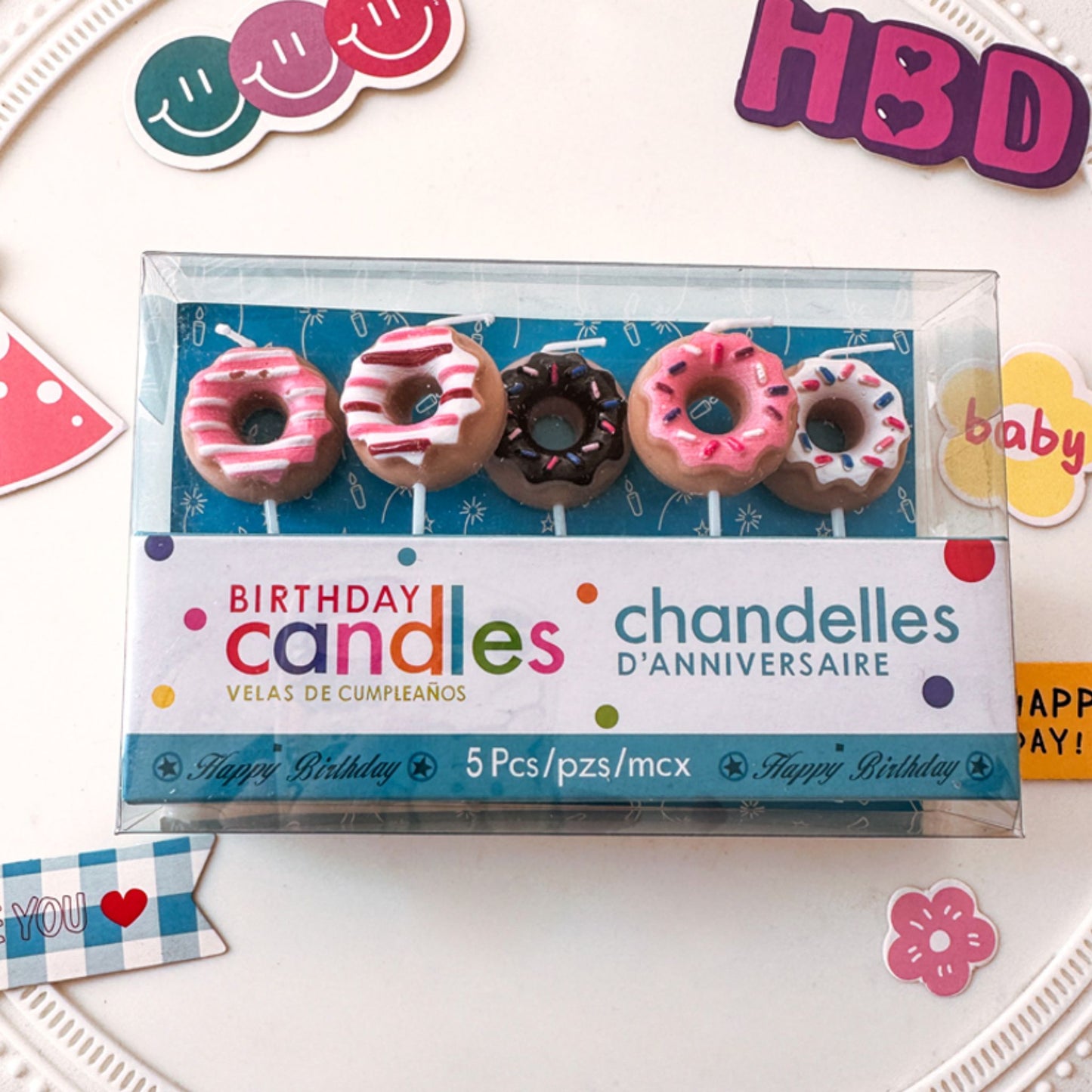 Sprinkle Donut Candles