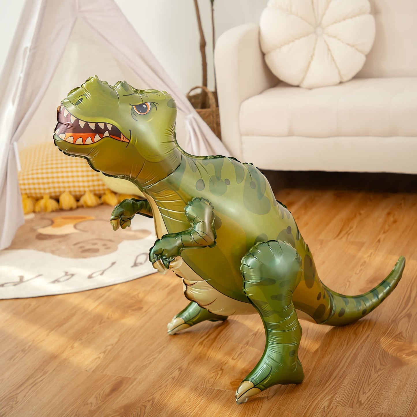 Dino Button Foil Balloon