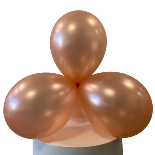 Metallic Rose Gold 11 inch Latex Balloons